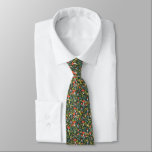 Woodland Gnomes Tie<br><div class="desc">Whimsical green and red woodland themed pattern designed by Shelby Allison featuring tiny gnome characters,  mushrooms,  flowers and foliage.</div>