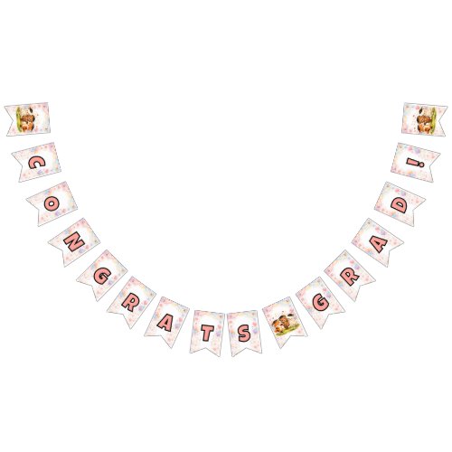 Woodland Graduation Kids Bunny Bear Fox Party Bunting Flags