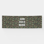 Woodland Green Camouflage  Pattern Banner at Zazzle