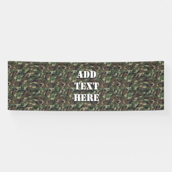 Woodland Green Camouflage  Pattern Banner by Camouflage4you at Zazzle