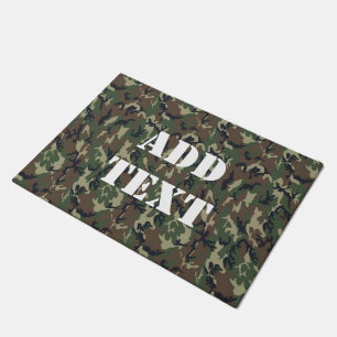 Woodland Green Camouflage Pattern Doormat
