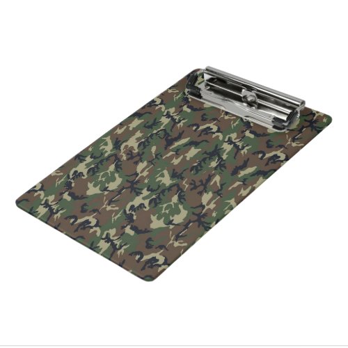 Woodland Green Camouflage  Pattern Mini Clipboard