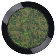 Woodland Green Digital Camouflage Decor On A Usb Charging Station at Zazzle