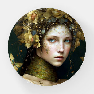 Woodland Green Fairy Fantasy Art Paperweight