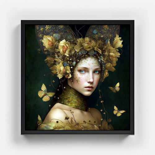 Woodland Green Fairy Fantasy Art Poster