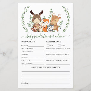 Woodland Greenery Animal Baby Predictions & Advice