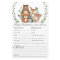 Woodland Greenery Baby Predictions & Advice Shower