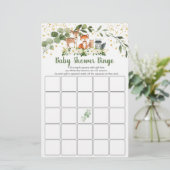 Woodland Greenery Baby Shower Bingo Game (Standing Front)