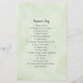 Woodland Greenery Emoji Pictionary Shower Game (Back)