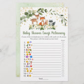 Woodland Greenery Emoji Pictionary Shower Game (Front/Back)