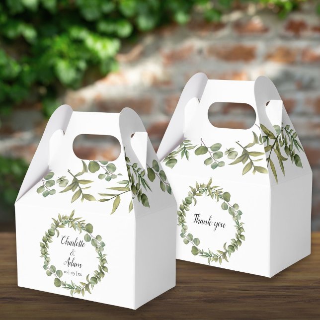 Woodland Greenery Foliage Wedding Favor Boxes (Woodland Greenery Foliage Wedding Favor Box)