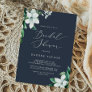 Woodland Greenery | Navy Blue Bridal Shower Invitation