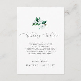 Woodland Greenery Wedding Wishing Well Card