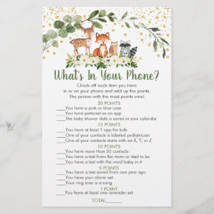Woodland Greenery What's In Your Phone Game