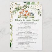 Woodland Greenery What's In Your Phone Game (Front/Back)
