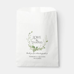 Woodland Greenery Wreath Wedding Favor Bag