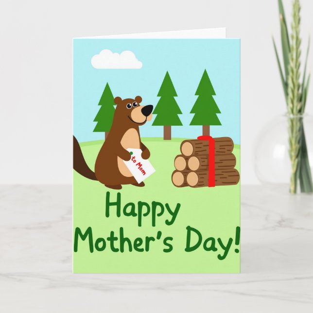 Woodland Happy Mothers Day Card (Front)