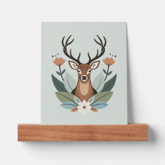 Woodland Harmony – Boho Deer Botanical Illustratio Picture Ledge