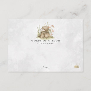 Woodland Hedgehog Baby Shower Advice Cards