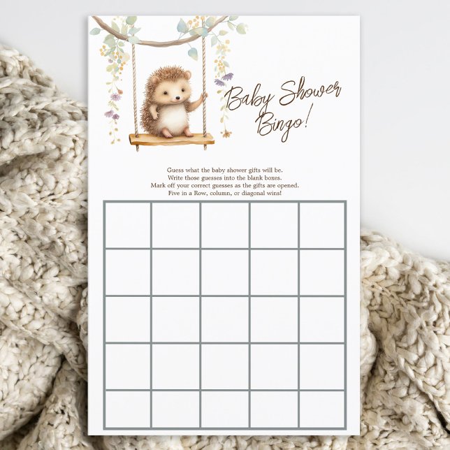 Woodland Hedgehog Baby Shower Bingo (Creator Uploaded)