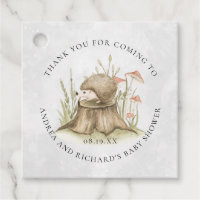 Woodland Hedgehog | Baby Shower Favor Tag