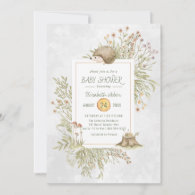 Woodland Hedgehog | Forest Baby Shower Invitation