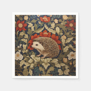 Woodland Hedgehog William Morris Inspired Napkins