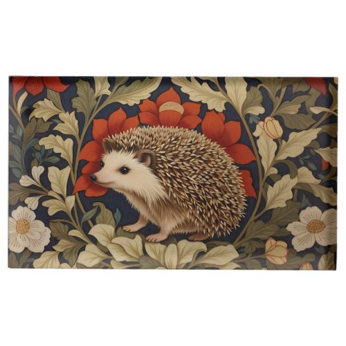 Woodland Hedgehog William Morris Inspired Place Card Holder