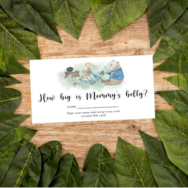 Woodland - How big is mommy's belly? Enclosure Card (Creator Uploaded)