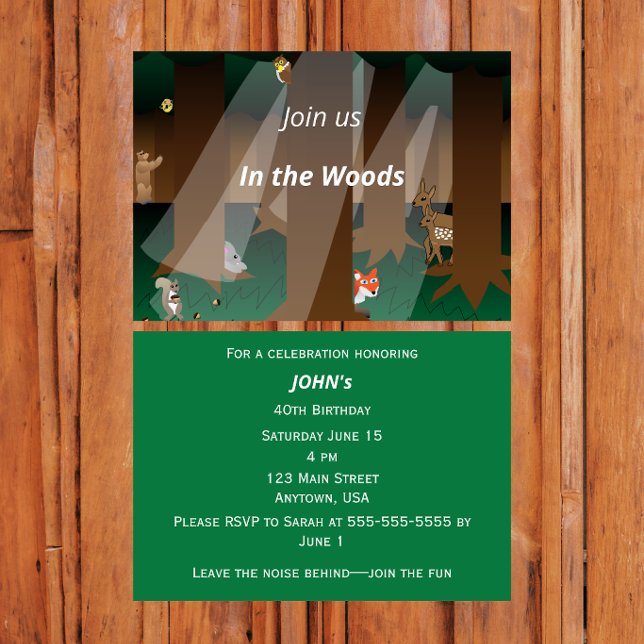 Woodland | “Join Us in the Woods” Forest Theme Invitation (Creator Uploaded)