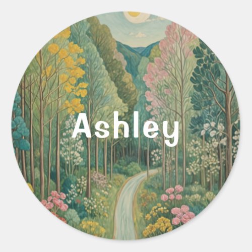 Woodland Journey Classic Round Sticker