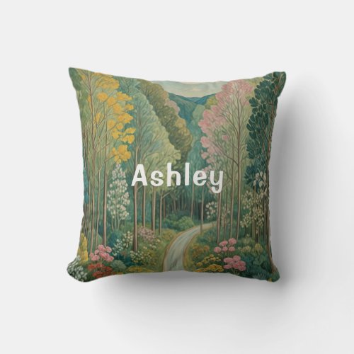 Woodland Journey Throw Pillow