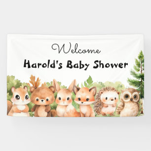 Woodland Joy Baby Shower Welcome Banner