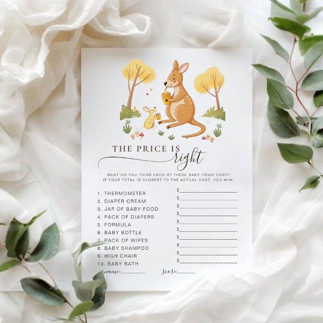 Woodland Kangaroo The Price Is Right Baby Game (Creator Uploaded)