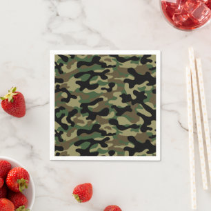 Woodland Khaki Camouflage Napkins