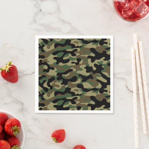 Woodland Khaki Camouflage  Napkins