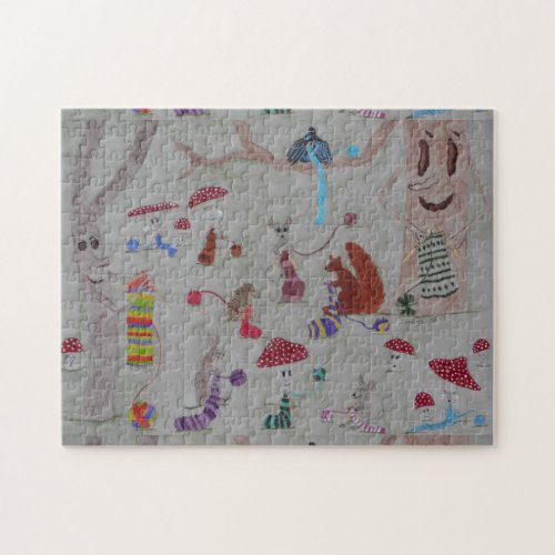 Woodland Knitting Circle Jigsaw Puzzle