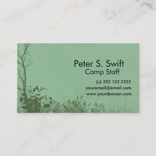Customizable Woodland Landscape Nature Business Card