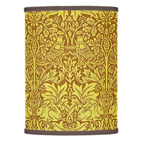 Woodland Leaves Gold Rabbit William Morris Pattern Lamp Shade