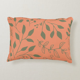 Woodland Leaves Pattern Decorative Pillow
