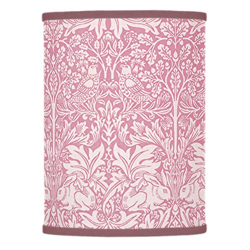 Woodland Leaves Pink Rabbit William Morris Pattern Lamp Shade