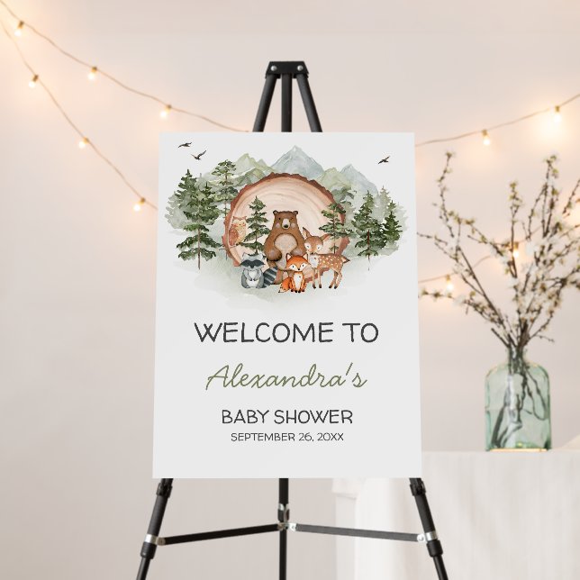 Woodland Let the Adventure Begin Welcome Sign (In Situ (Stand))