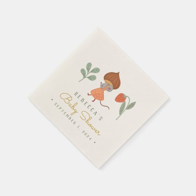 Woodland Little mause  Favor Bag Napkins (Corner)