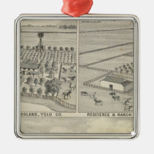 Woodland lumber company metal ornament