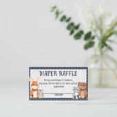 Woodland Lumberjack Baby Shower Diaper Raffle Card (Standing Front)