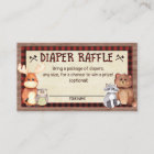 Woodland Lumberjack Baby Shower Diaper Raffle Card | Zazzle.com