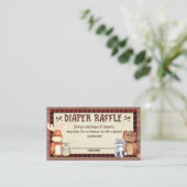 Woodland Lumberjack Baby Shower Diaper Raffle Card (Standing Front)