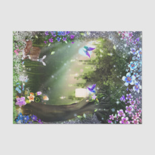 Woodland Magical Flower Forest Deer & Bunny  Tissue Paper