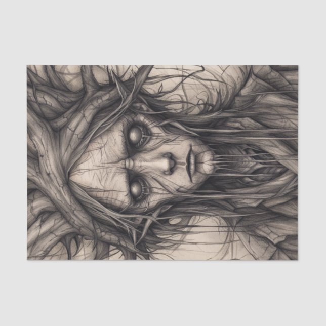 Woodland Man Forest Decoupage Paper (Front)