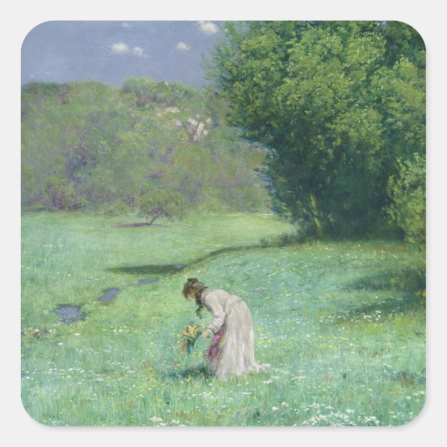 Woodland Meadow, 1876 Square Sticker (Front)